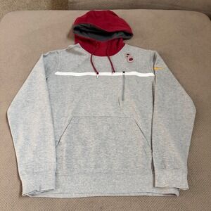 Nike USC Trojans Heather Gray Red Contrast Hoodie Pullover 2010s Mens Large